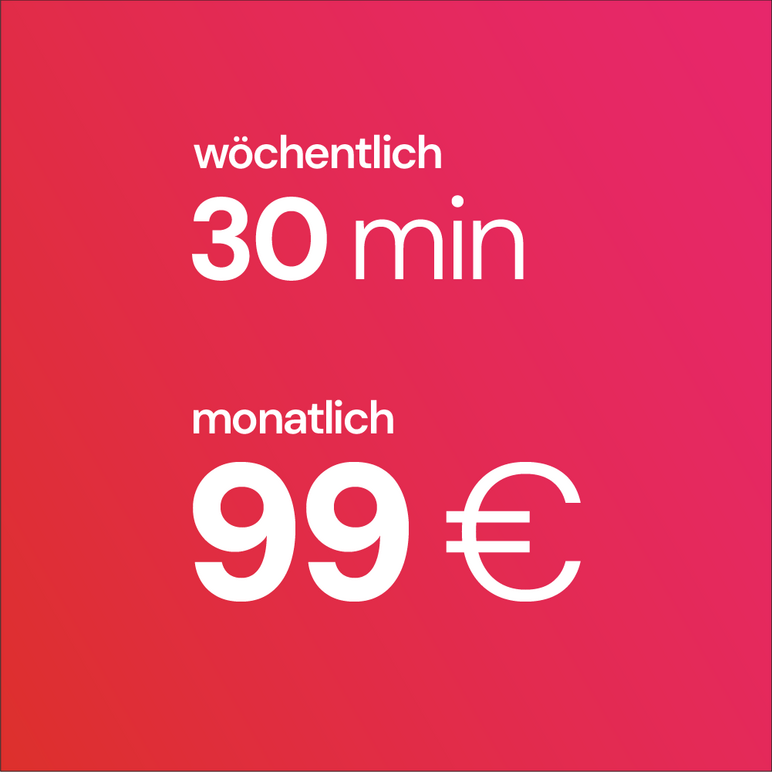 Klavierunterricht 30 Minuten pro Woche – 99 € monatlich Tarifübersicht: 30 Minuten wöchentlicher Musikunterricht bei der ARTIQ Musikschule für 99 € im Monat.