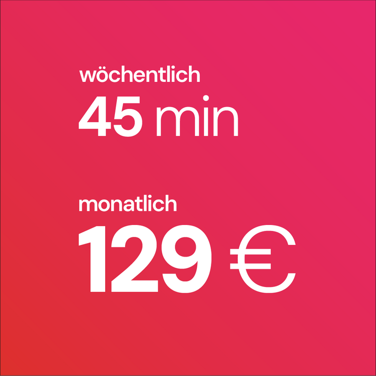 Klavierunterricht 45 Minuten pro Woche – 129 € monatlich Tarifübersicht: 45 Minuten wöchentlicher Musikunterricht bei der ARTIQ Musikschule für 129 € im Monat.